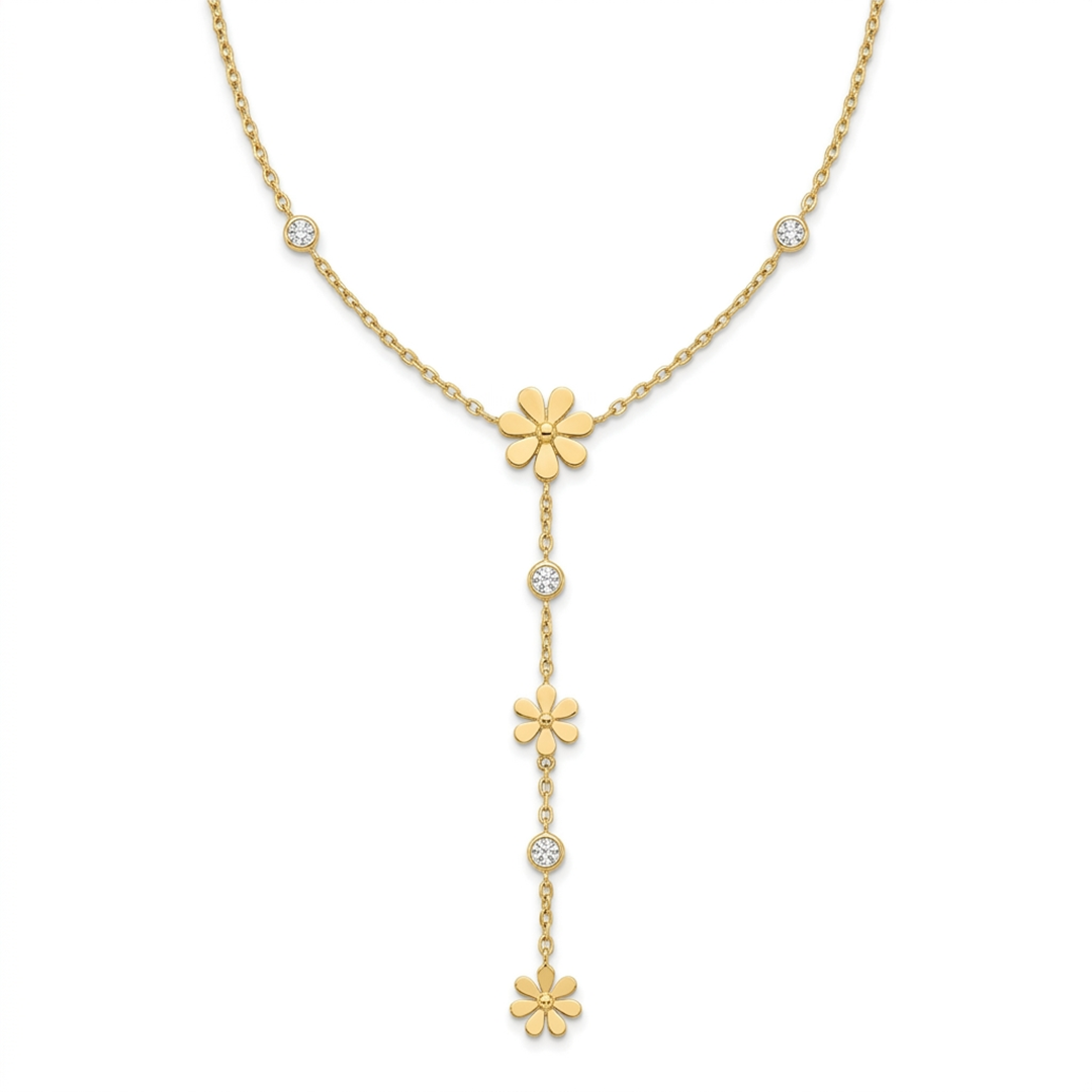 Golden Daisy Drop Necklace
