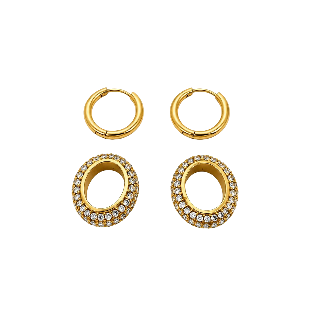 Circle zircone Earrings