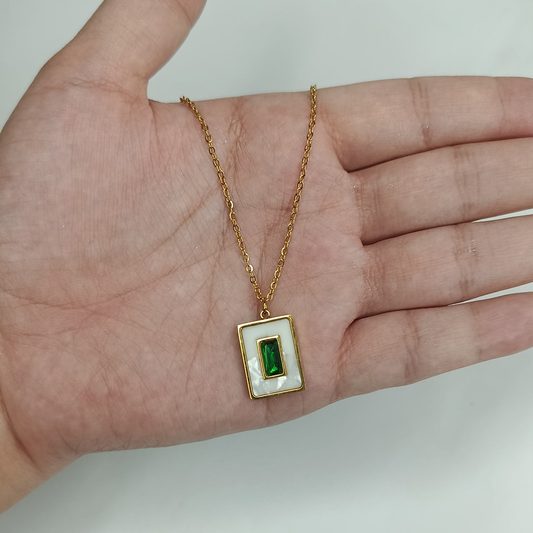 Emerald Green Zircone Necklace