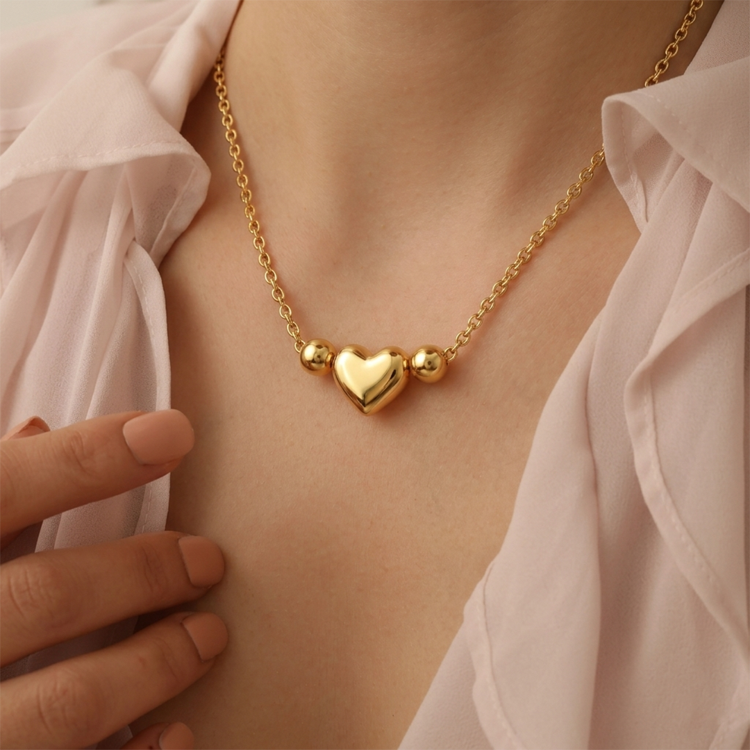 Beaded Heart Link