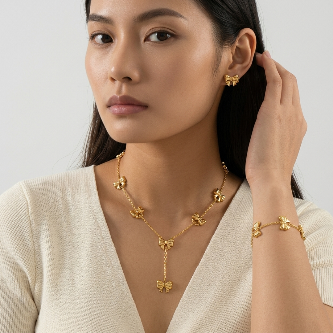 Bowknot Necklace Set