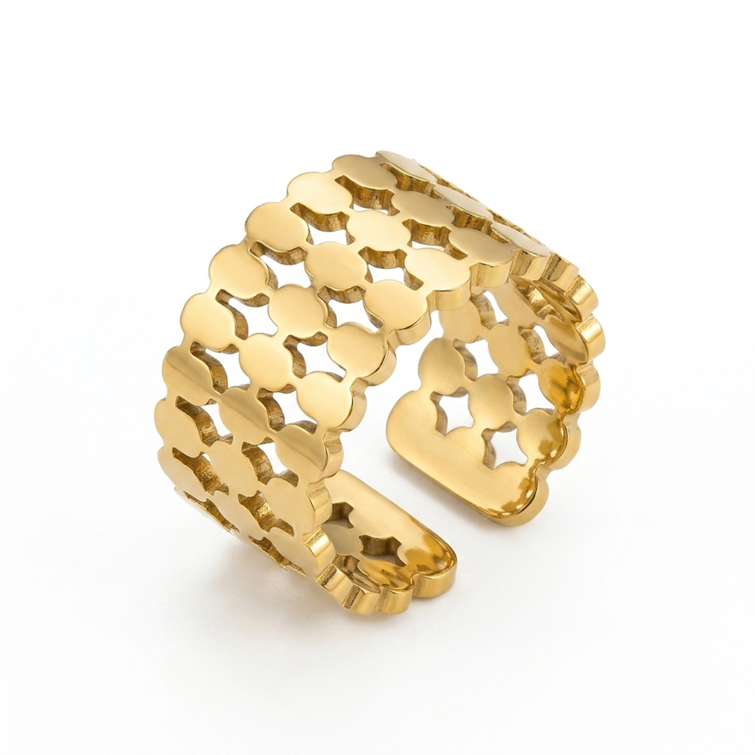 Gold Ripple Ring