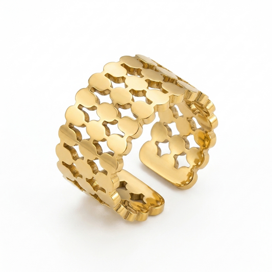 Gold Ripple Ring