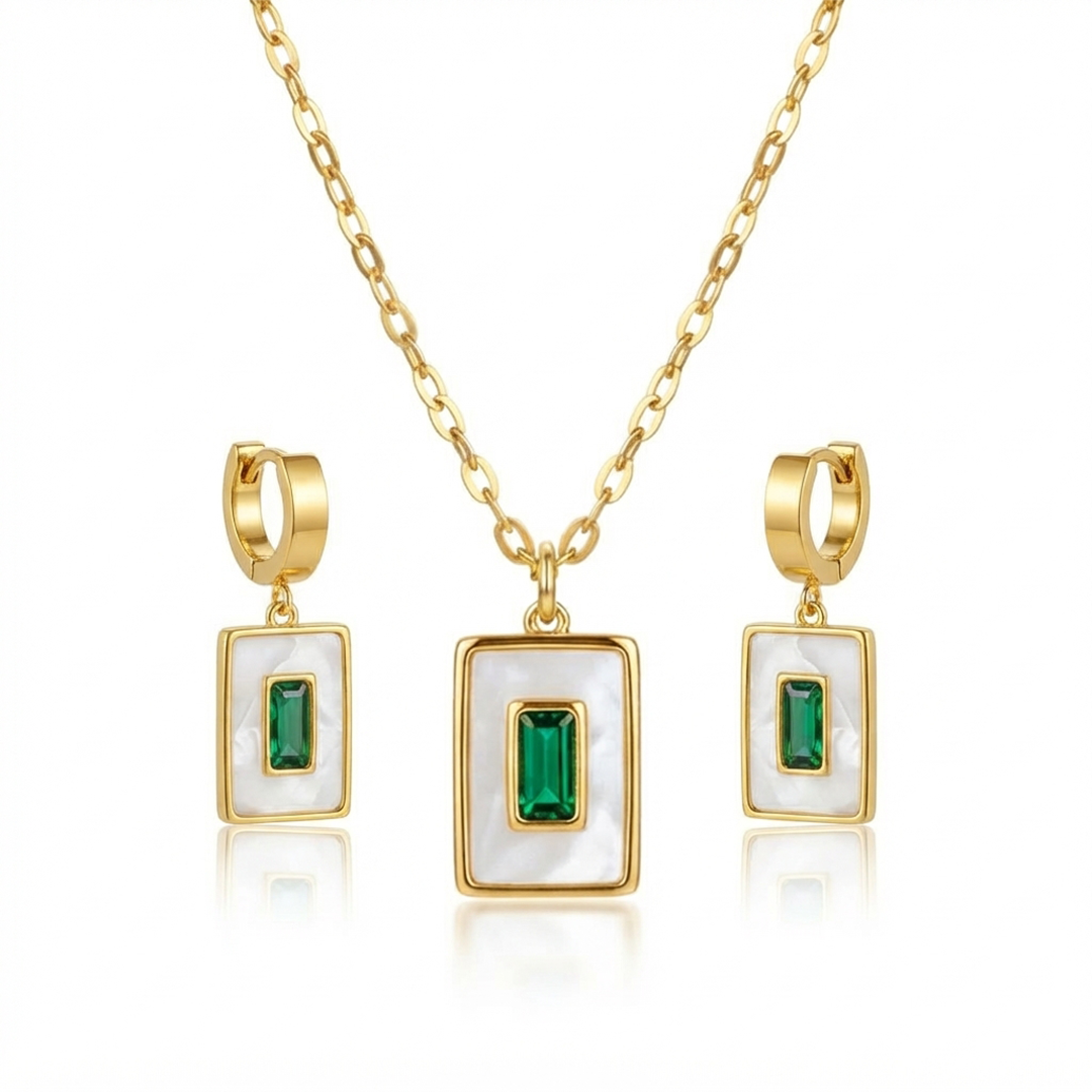 Emerald Green Zircone Set