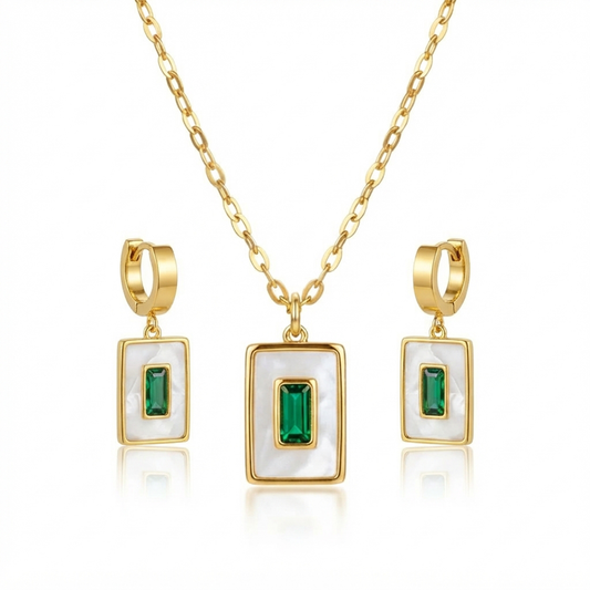 Emerald Green Zircone Set