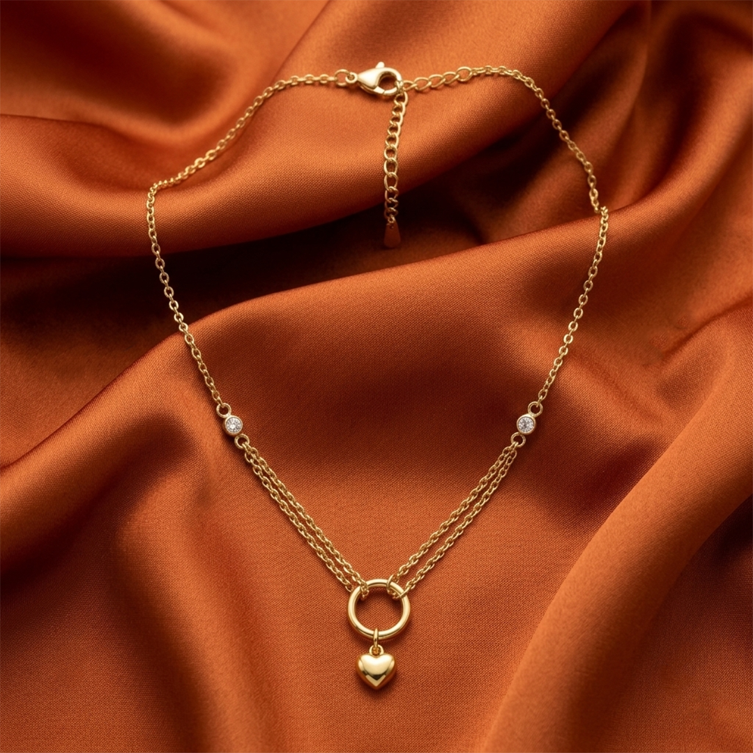 Heart Drop minimalist necklace