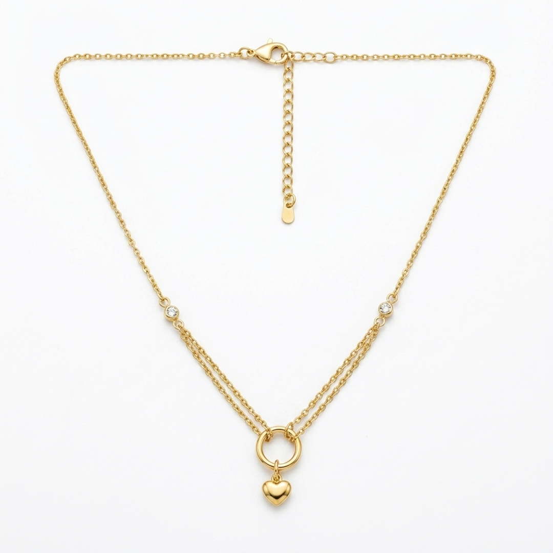 Heart Drop minimalist necklace