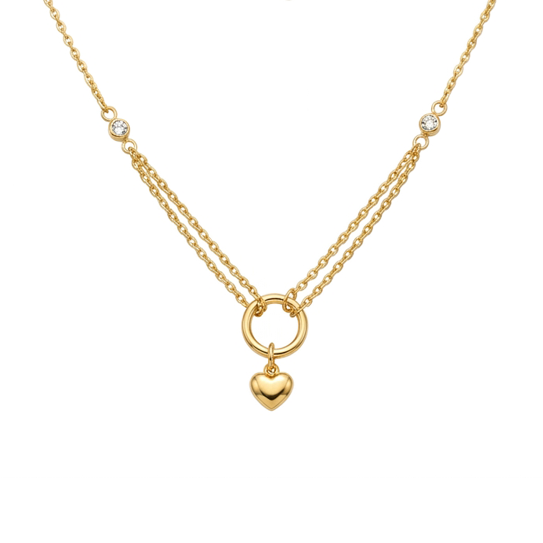 Heart Drop minimalist necklace