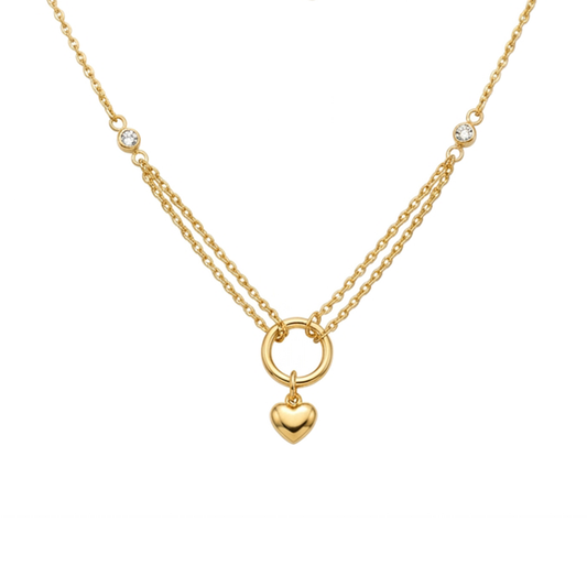 Heart Drop minimalist necklace