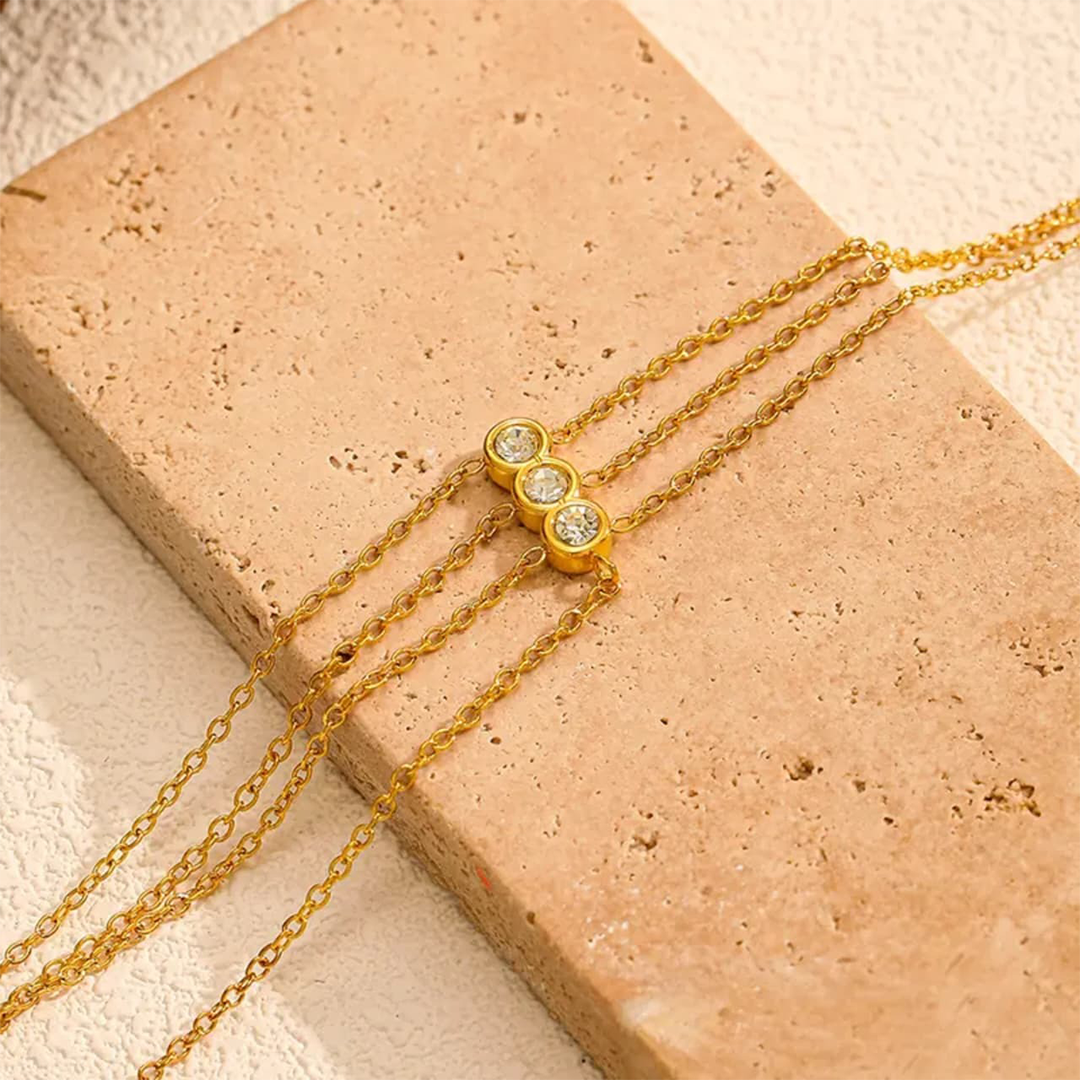 Trio Zircon Handchain
