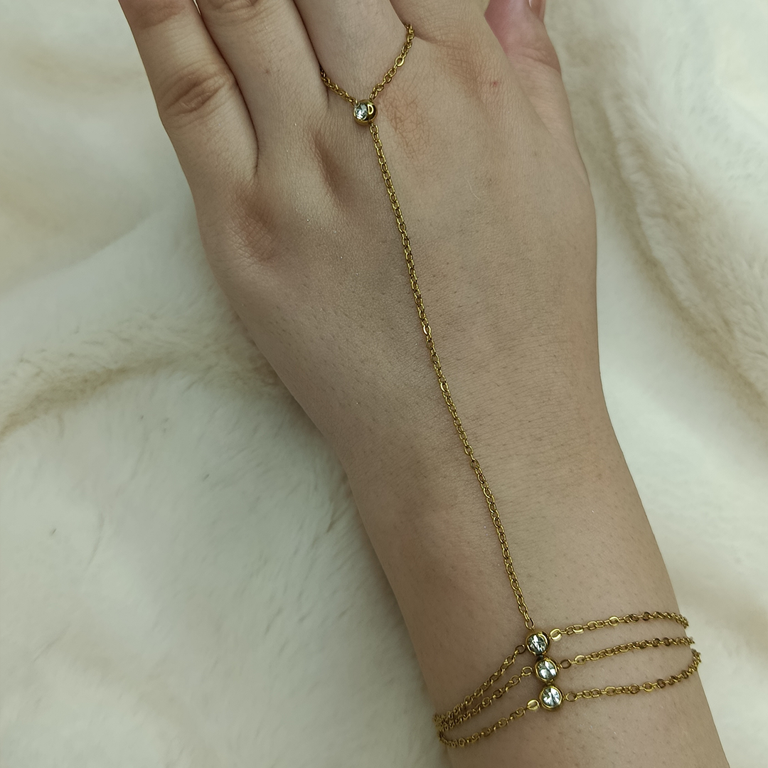 Trio Zircon Handchain