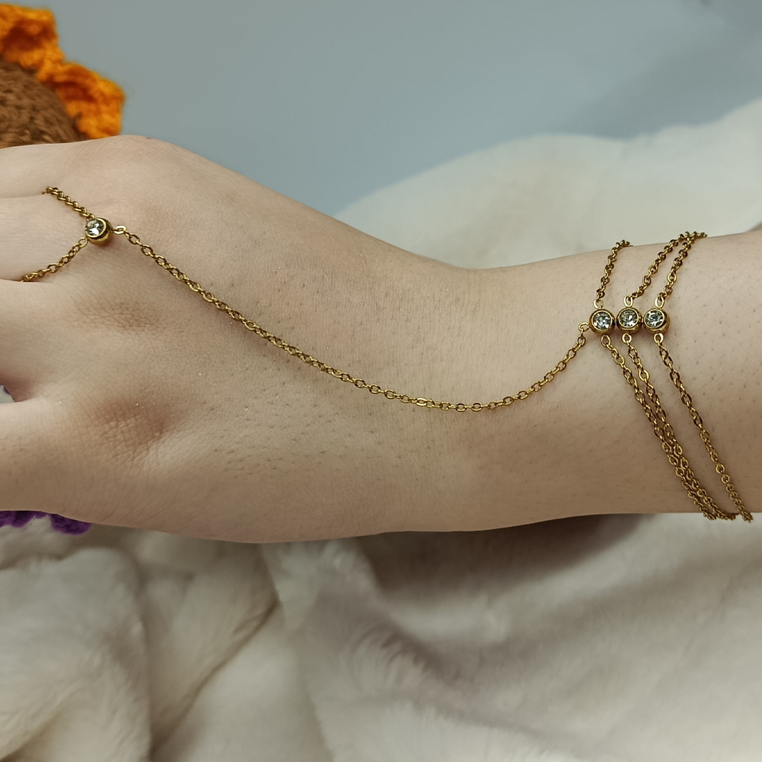 Trio Zircon Handchain